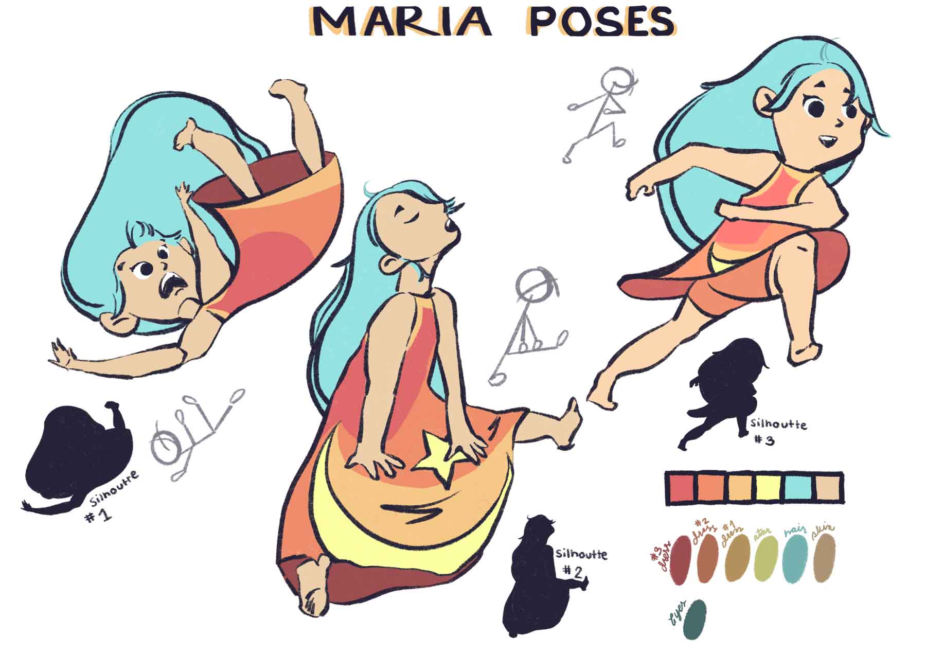 maria character poses